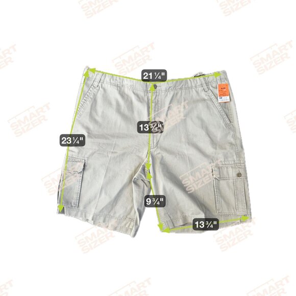 2/$18 SALE!  Perry Ellis Cargo Stone Mens 44W‎ Relax Fit Shorts Flap Pockets 10" - Picture 2 of 7